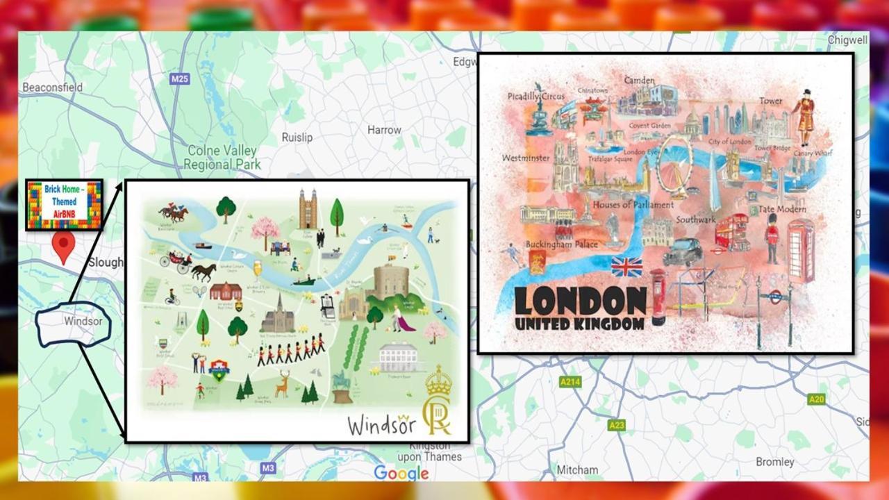 Royal Brick Home - Sleeps 5 To 6 - No Ulez - Tube Nearby - Free Parking - Lego Themed 斯劳 外观 照片